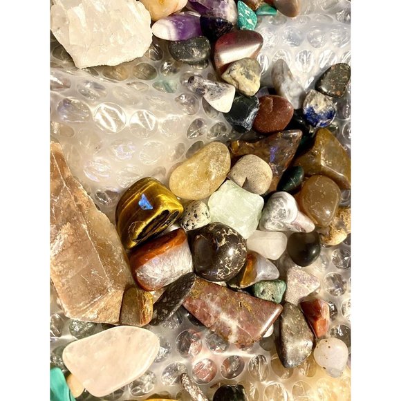 Combo Raw And Tumbled Authentic Minerals Crystals Over Three Pounds - Picture 10 of 12